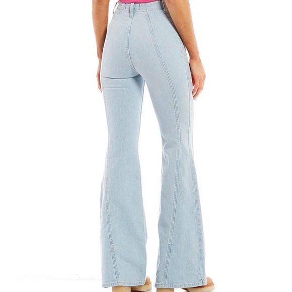 Free People Florence High Rise Flared Leg Stretch Denim Jeans, Womens Size 6 - Picture 11 of 14